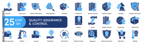 Quality Assurance and Control Icons Set