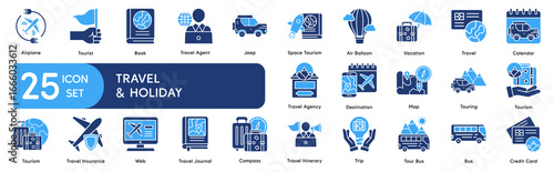Travel and Holiday Icons Set