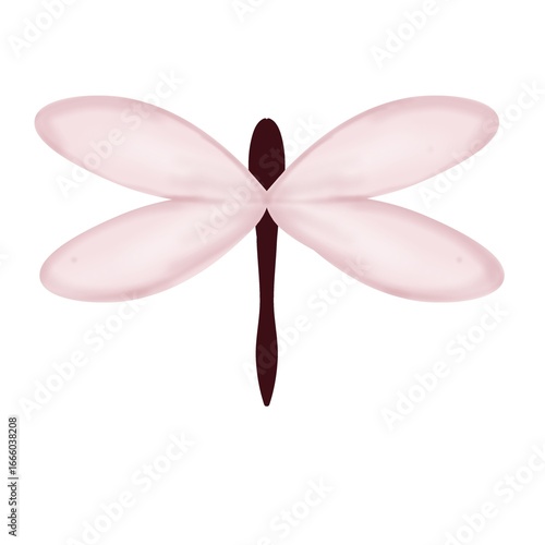 Simple yet minimalist dragonfly illustration. Cute and modern insect clip art design. Perfect for logos, stickers, greeting cards, fabric designs, and digital projects.