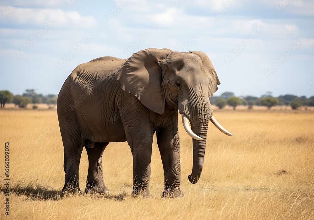 Naklejka premium Elephant in savanna