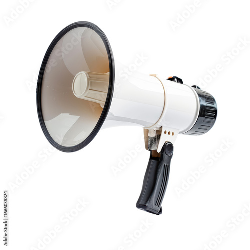 A white and black megaphone tool