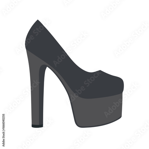 black high heel shoes