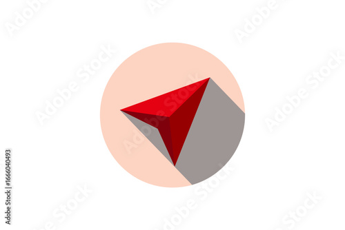 Free Download navigator icon vector design red color isolated in white background - GFXLoad