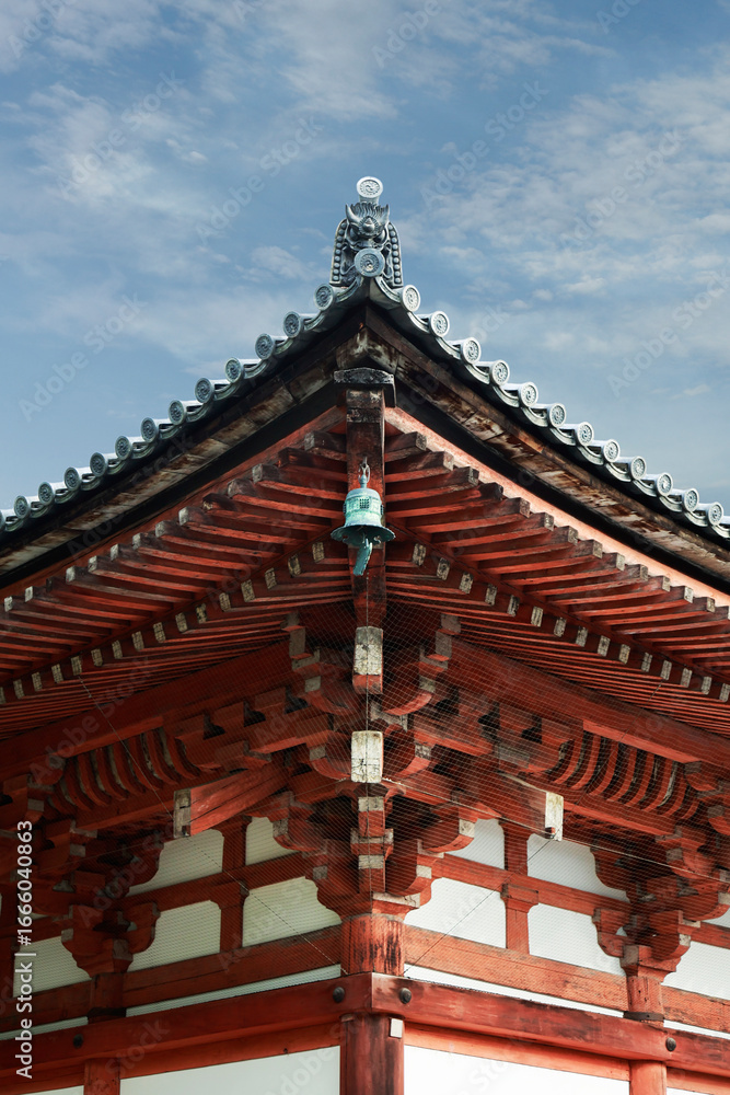 custom made wallpaper toronto digitalclose up of detail of wooden pagoda in Japanese temple