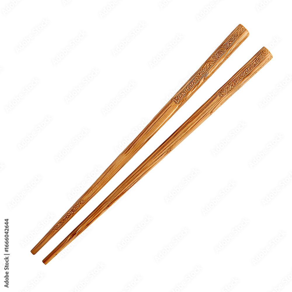 Obraz premium Wooden Chopsticks Isolated