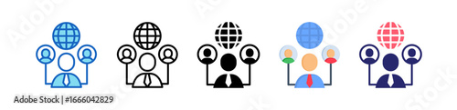 Outsourcing Multiple Style Icon Set Collection. 