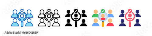 Candidate Selection Multiple Style Icon Set Collection. 