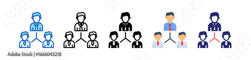 Employee Referral Multiple Style Icon Set Collection. 