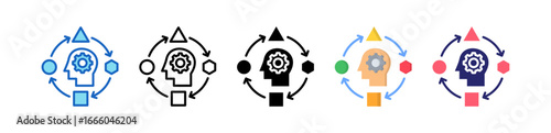 Adaptive Multiple Style Icon Set Collection. 