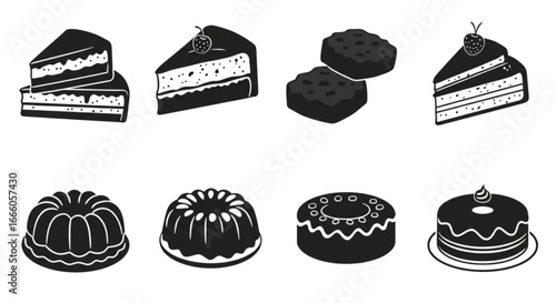 Collection of various cakes and brownies