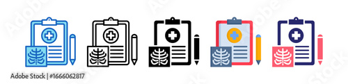 Radiology Department Multiple Style Icon Set Collection. 