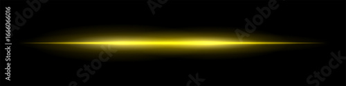 Horizontal glowing beam with soft blurred edges and bright center. Smooth gradient spreads across background forming minimal futuristic light effect.