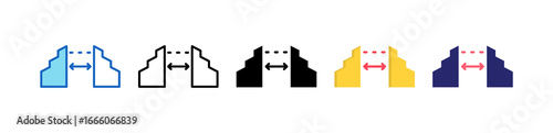 Gap Multiple Style Icon Set Collection. 