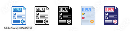 Sla Multiple Style Icon Set Collection. 