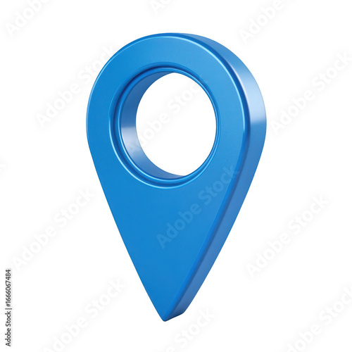 Free Download Blue location pin isolated on transparent background - GFXLoad