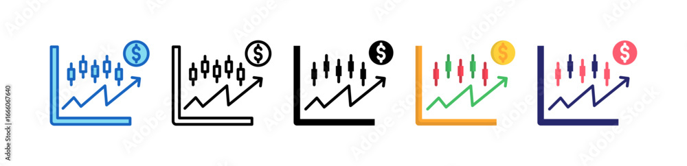Stock Market Multiple Style Icon Set Collection. Stock Market Multiple Style Icon Set Collection.