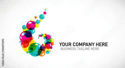 Colorful Abstract Bubbles Swirling in a Decorative, Artistic, and Dynamic Design.