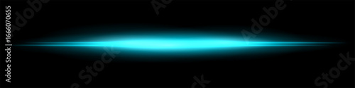 Intense horizontal beam with bright central area and wide fading glow. Clean abstract effect combining sharp and soft contrasts in one direction.