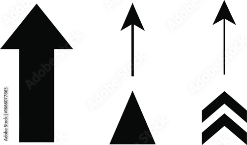 Directional black arrows pointing up, signifying progress, growth, and forward movement
