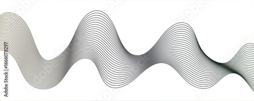 Curve wave seamless pattern. Abstract texture line pattern background.,Transparent horizontal black wave on white.graphic design Banner Pattern background template.