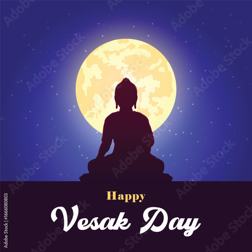Happy Vesak Day. Vesak day creative poster, banner, social media post, postcard, background, backdrop, greetings card, template, web banner, cover design etc. Happy Buddha Purnima.