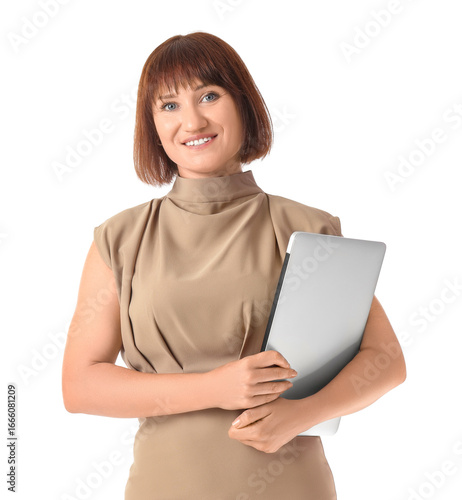 Female teacher of computer ...