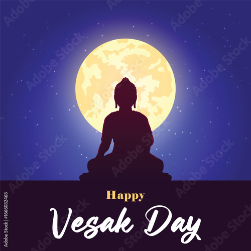 Happy Vesak Day. Vesak day creative poster, banner, social media post, postcard, background, backdrop, greetings card, template, web banner, cover design etc. Happy Buddha Purnima.