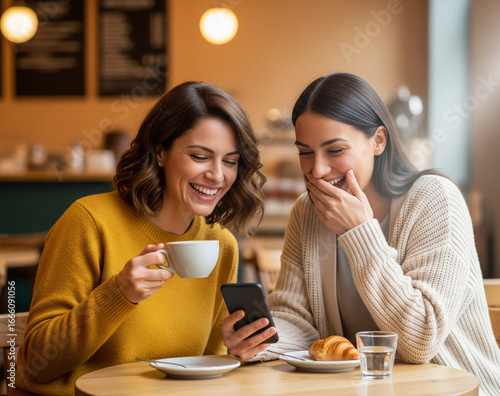 Strong friendship clearly seen from their sincere laughter together.