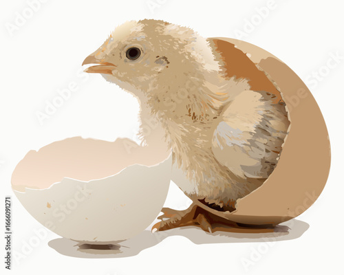 a chicken breaking egg
