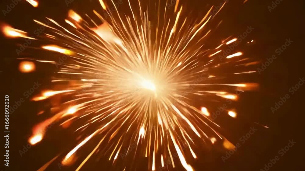 Golden Light Burst with Dynamic Sparks Golden Light Burst with Dynamic Sparks