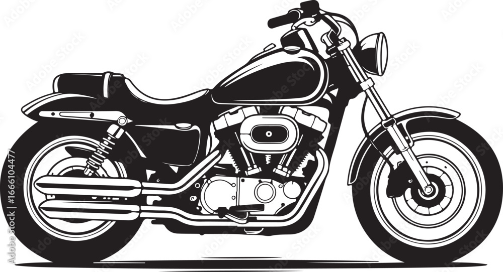 Obraz premium Motorcycle Silhouette Vector Bundle Set 