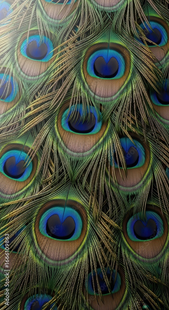 Obraz premium Exotic Elegance: A Mesmerizing Display of Peacock Feather Detail and Beauty