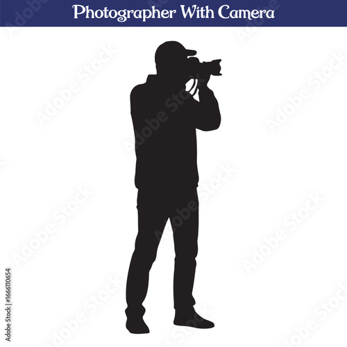 Photographer Silhouette with Camera 