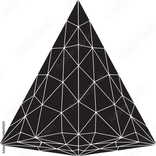 Striking geometric pyramid design with clean lines for impactful branding and modern presentations