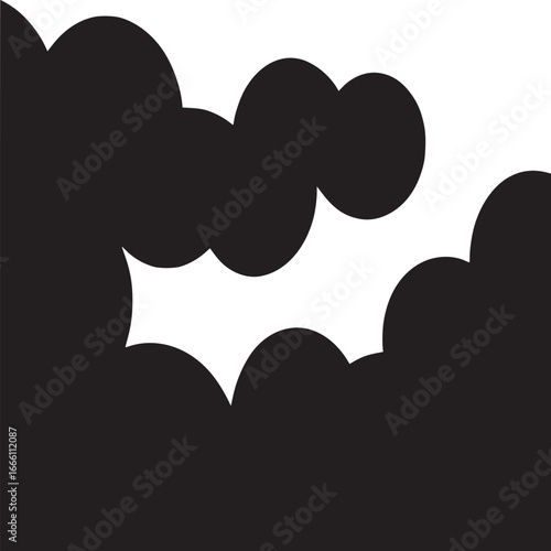 Black and white abstract cloudscape perfect for backgrounds and creative projects, clean and modern design