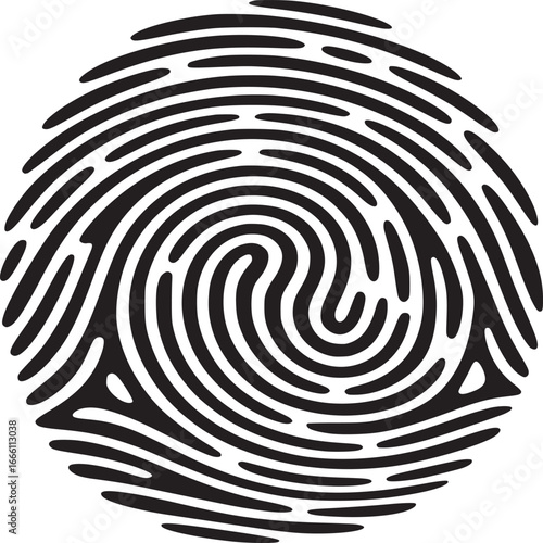 Unique fingerprint design element for security, identity, and personal authentication needs today
