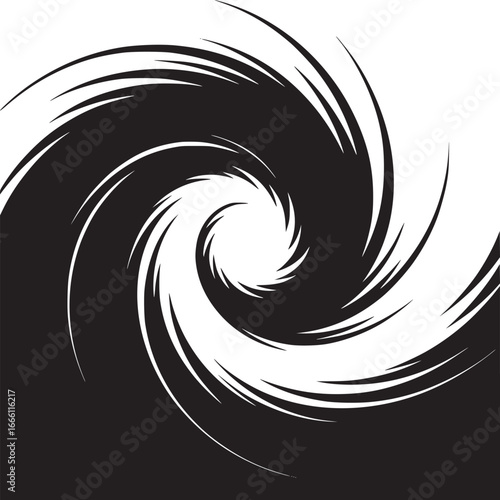 Dynamic swirling vortex with striking contrast - perfect for modern design and abstract backgrounds today