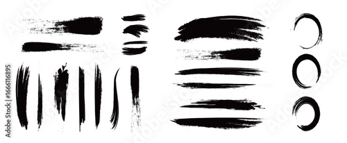 Wallpaper Mural Brush Stroke Vector Set for Ink and Calligraphy Art Torontodigital.ca