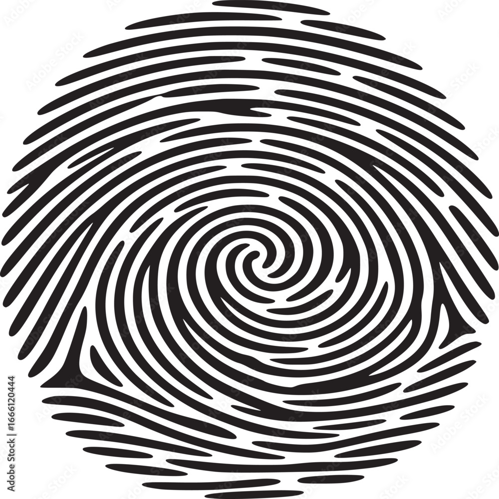 Fototapeta premium Unique fingerprint design for security, identification, or personal identity projects in a modern style