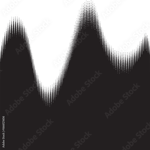 Dynamic black and white halftone pattern creates striking modern background for design projects, websites, branding