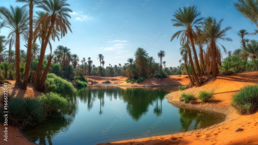 Obraz premium Oasis serene landscape