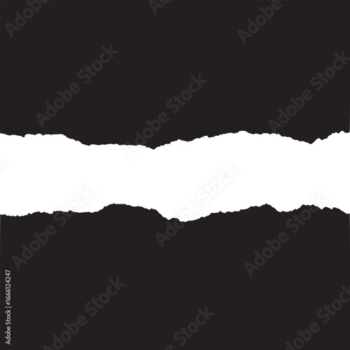 Dramatic torn paper effect revealing a bright white space perfect for bold text or a creative reveal