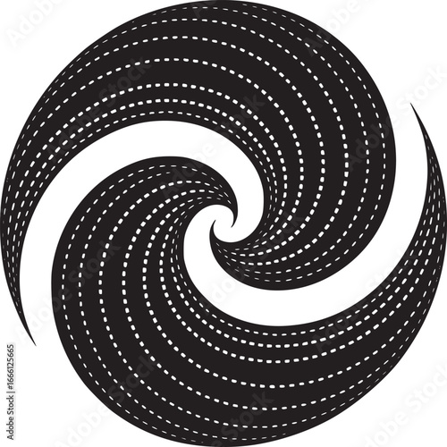 Dynamic swirling pattern with dotted lines for modern designs and creative projects now available