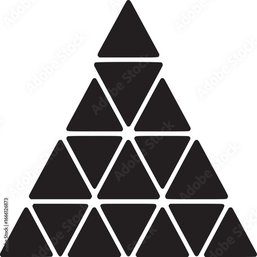 Modern geometric triangle pattern for striking visual impact and creative design projects, striking black and white