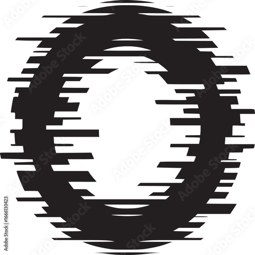 Dynamic glitch circle element great for adding a modern and distorted look to your next project