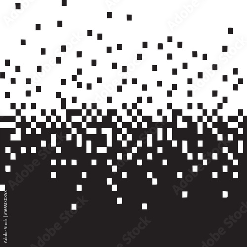 Obraz na plátně Dynamic pixelation effect creates a modern, eye-catching background for technolo