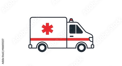 Ambulance Icon Simple Medical Vehicle Design