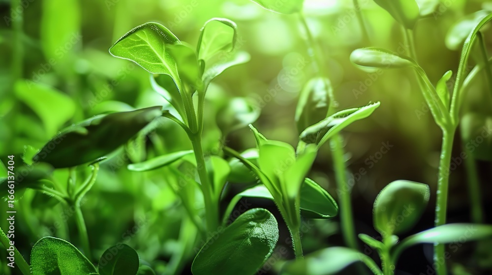 Fototapeta premium The Silent Dance Towards Light:A Captivating Time-Lapse Journey of Plant Phototropism in Action. This mesmerizing sequence unveils the unseen, graceful movement of plants as they actively grow and ben