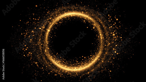 円形のパーティクル。キラキラ背景