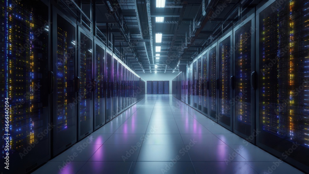 Fototapeta premium Server room interior (1)